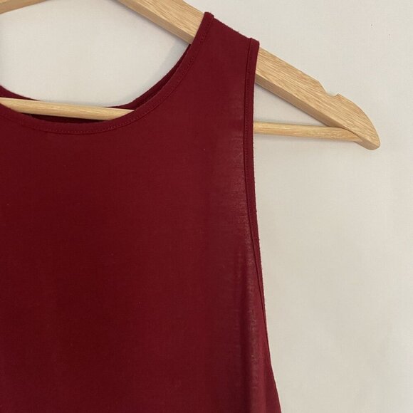 Mossimo bright red tank top sleeveless athletic shirt open back detail size S - Picture 2 of 7